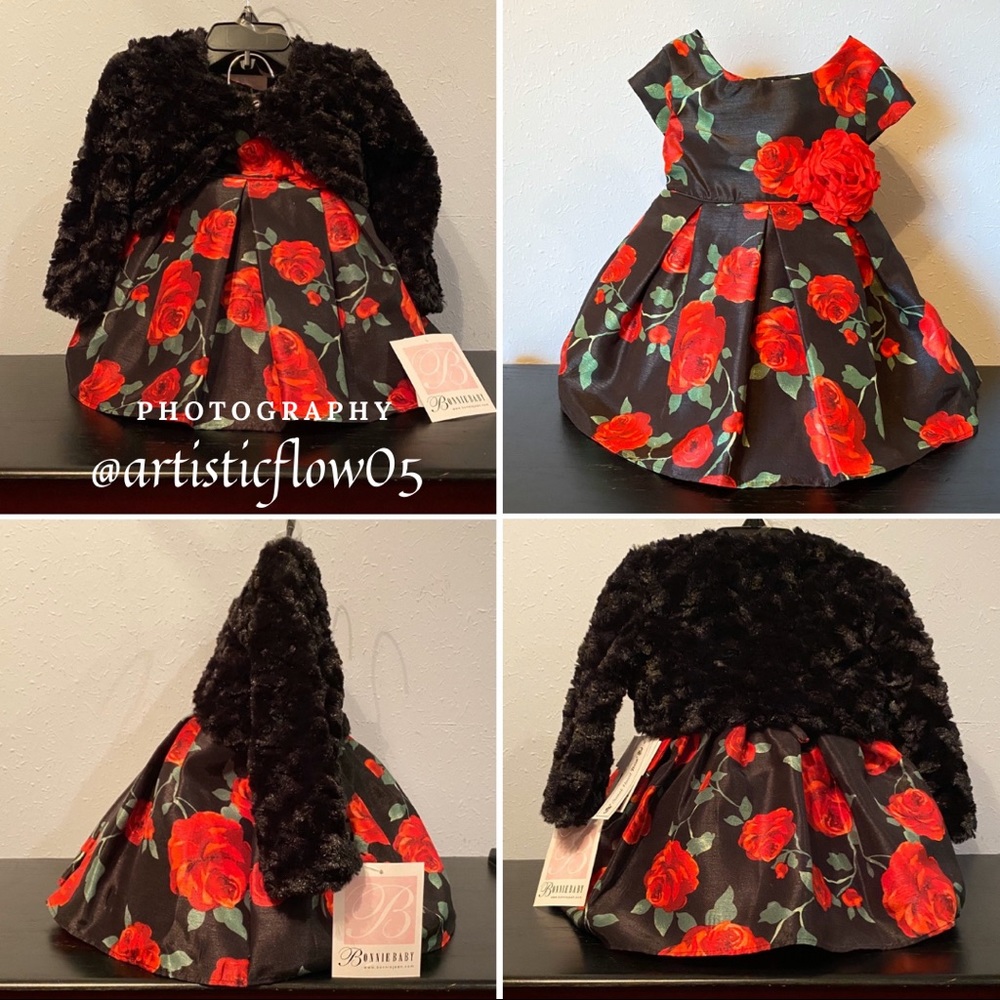 Be My Valentine Dress with Bonnie Baby Shrug - Picture 8 of 9